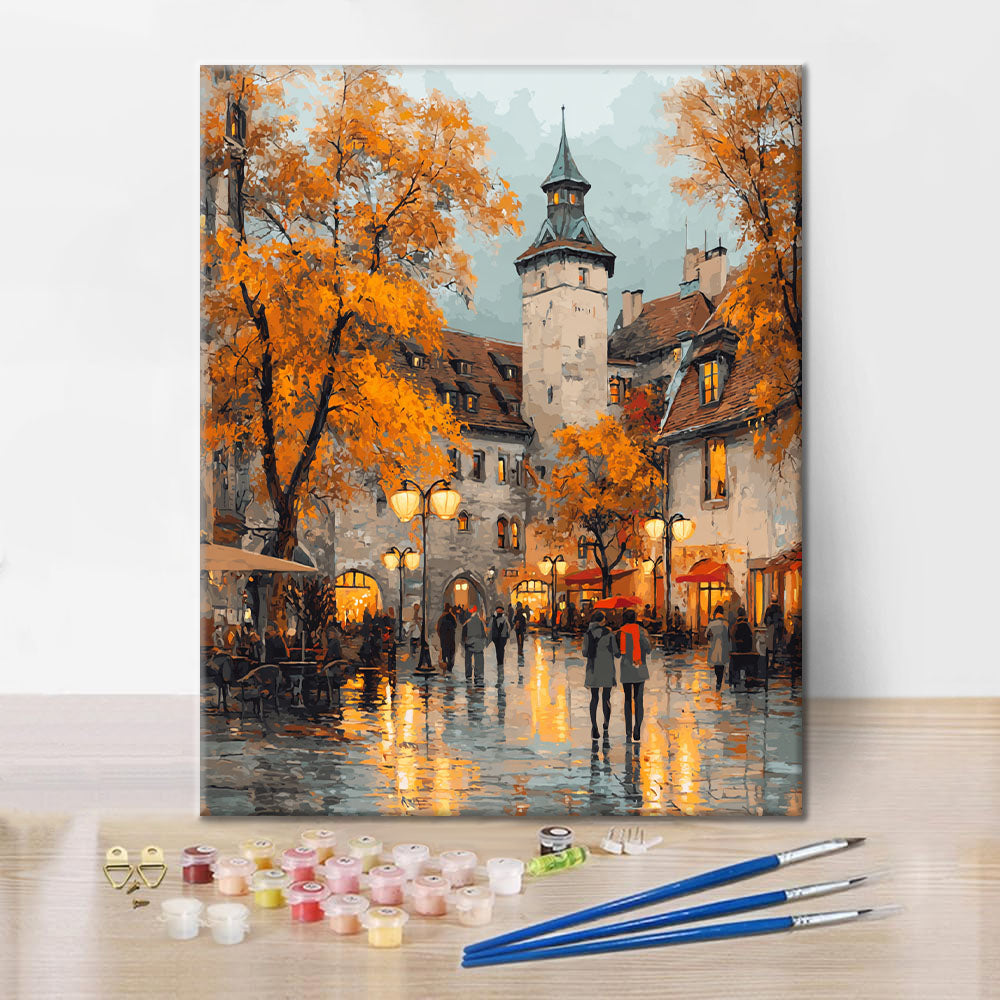 Carré feuillu - Peinture par numéros