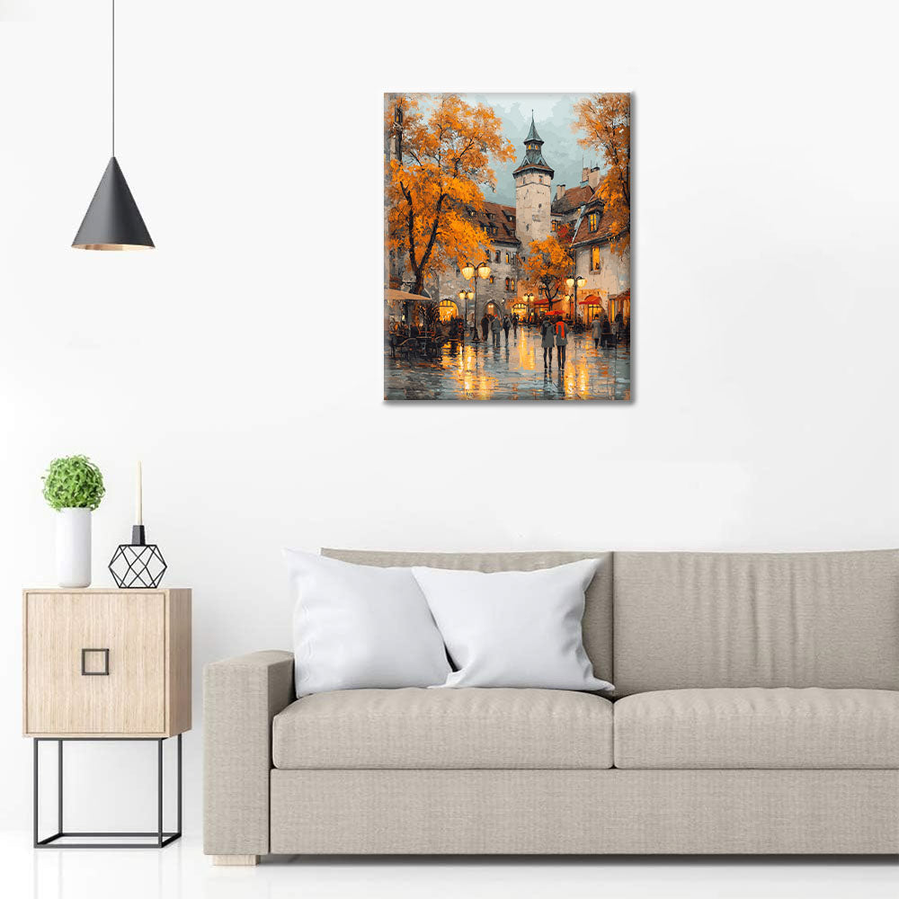 Carré feuillu - Peinture par numéros