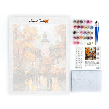 Carré feuillu - Peinture par numéros