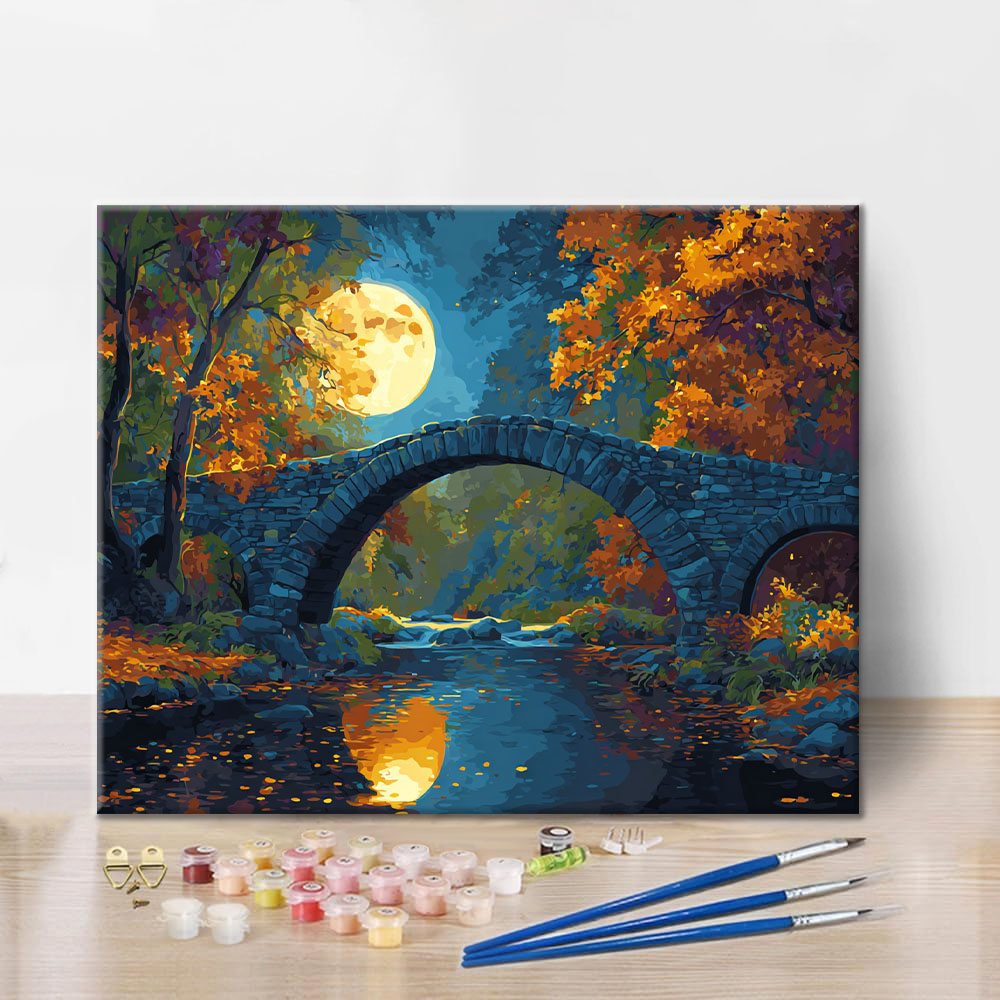 Pont au clair de lune - Peinture par numéros