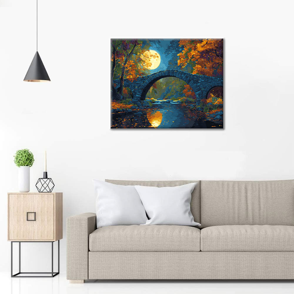 Pont au clair de lune - Peinture par numéros