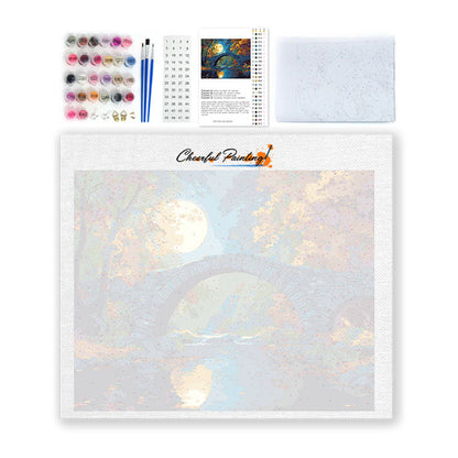 Pont au clair de lune - Peinture par numéros