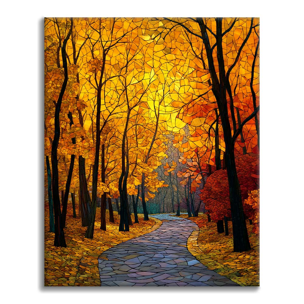 Mosaïque Avenue d'Automne - Peinture par numéros