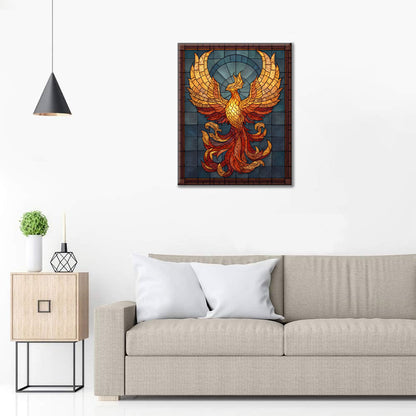 Renaissance du Phénix en mosaïque - Peinture par numéros