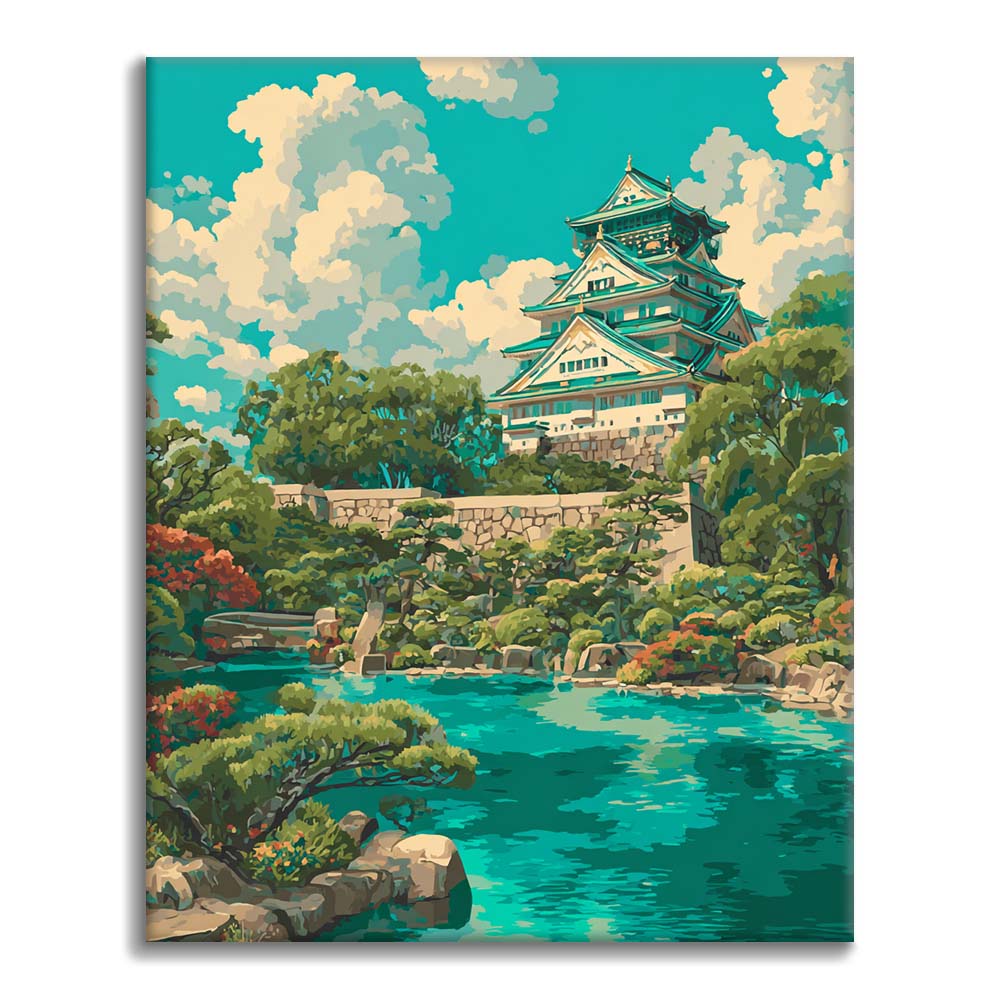Château d'Osaka - Peinture par numéros