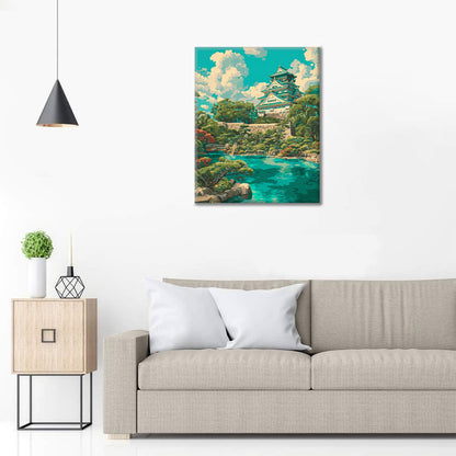 Château d'Osaka - Peinture par numéros