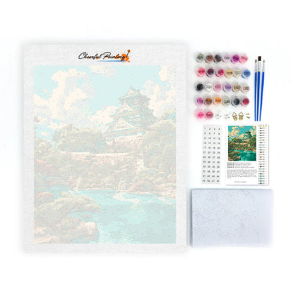 Château d'Osaka - Peinture par numéros
