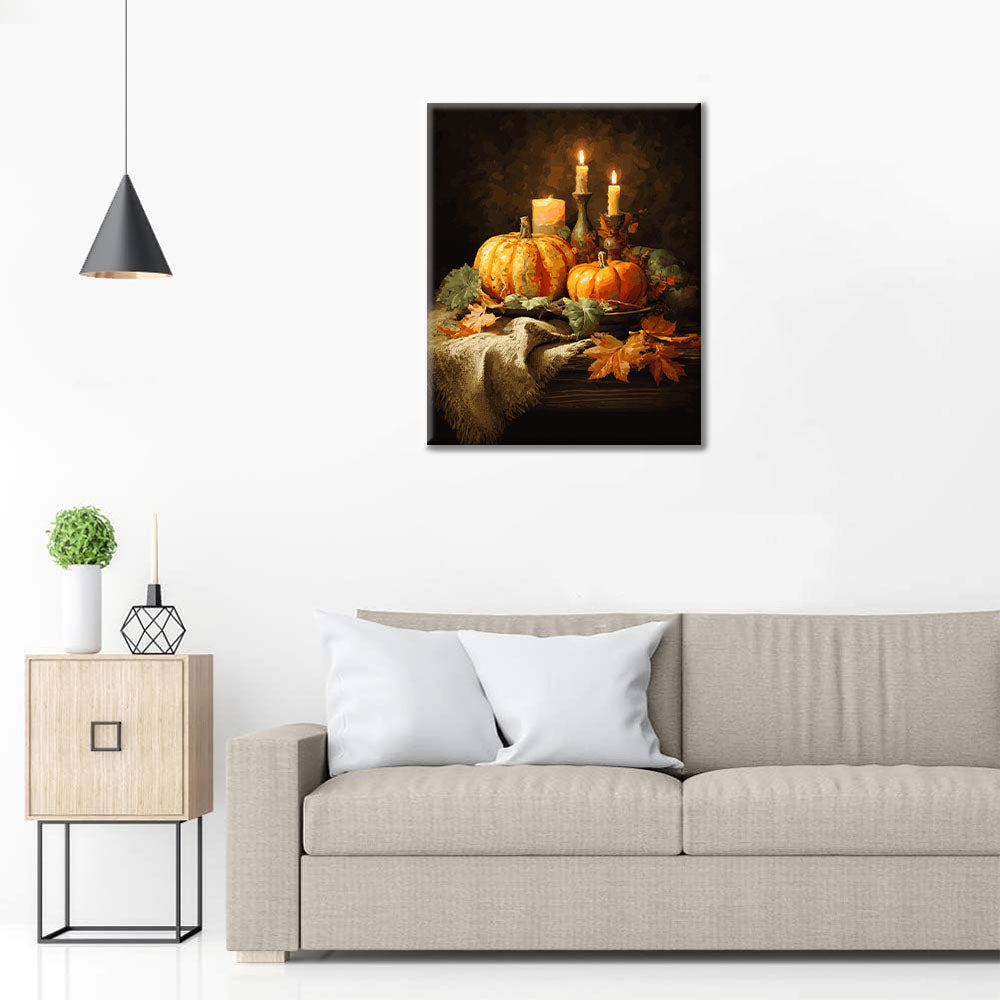 Dîner à la citrouille - Peinture par numéros