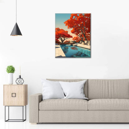 Réflexions d'automne sereines - Peinture par numéros