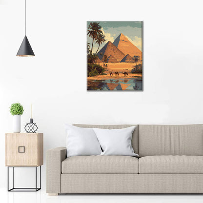 Les pyramides de Gizeh - Peinture par numéros