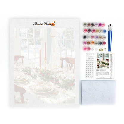 Décoration de table « Pays des merveilles hivernales » - Peinture par numéros