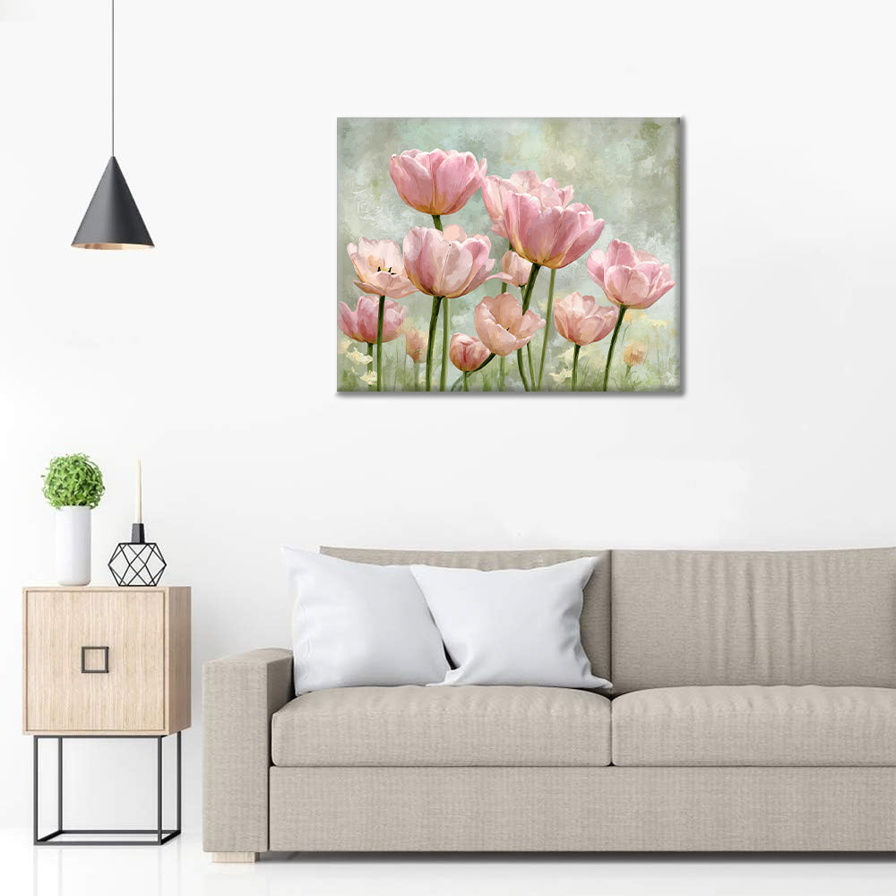 Une rangée de roses - Peinture par numéros