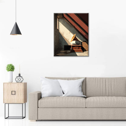 Gramophone du grenier - Peinture par numéros
