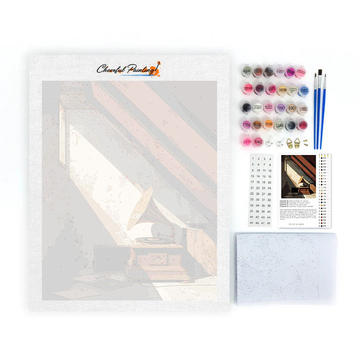 Gramophone du grenier - Peinture par numéros