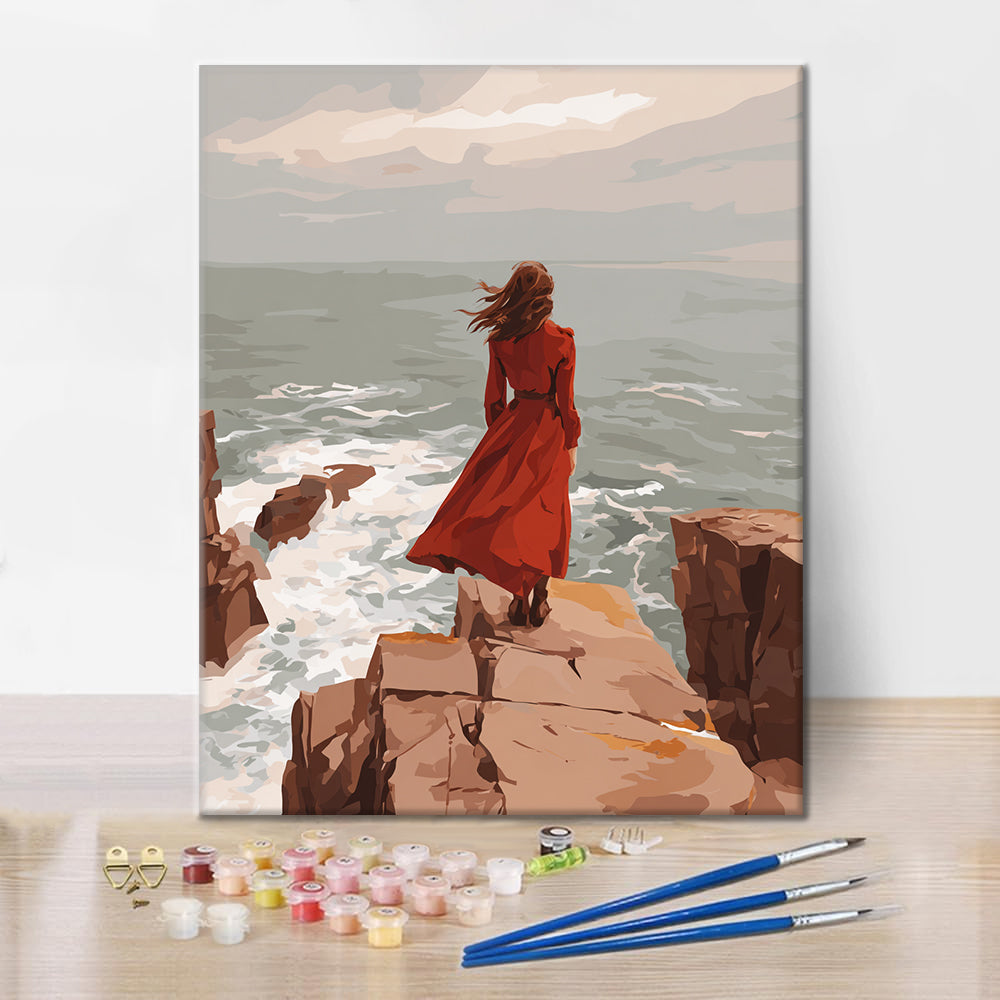 Falaise côtière - Peinture par numéros