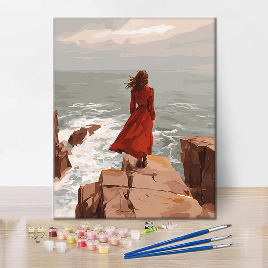 Falaise côtière - Peinture par numéros