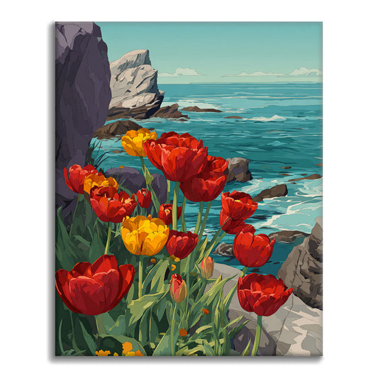 Tulipes côtières - Peinture par numéros