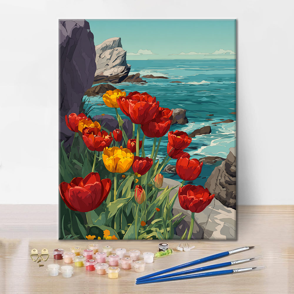 Tulipes côtières - Peinture par numéros