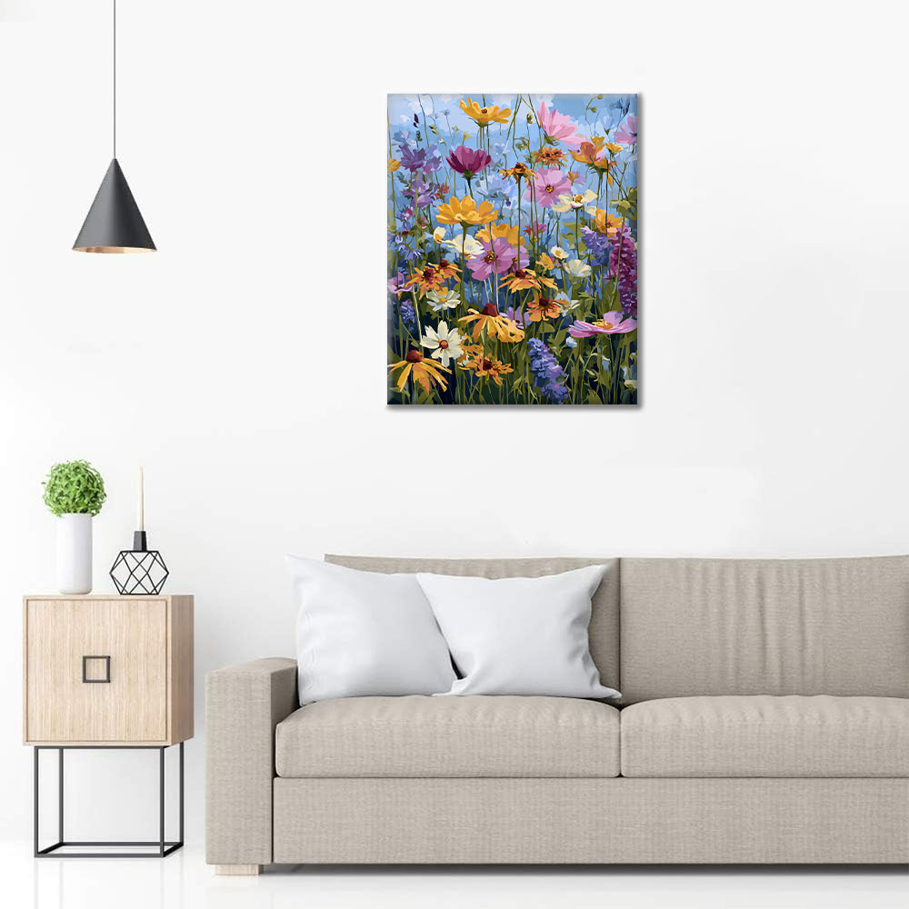 Fleurs colorées - Peinture par numéros