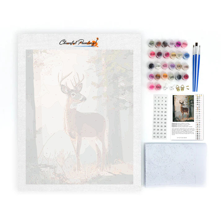 Cerf dans la forêt - Peinture par numéros