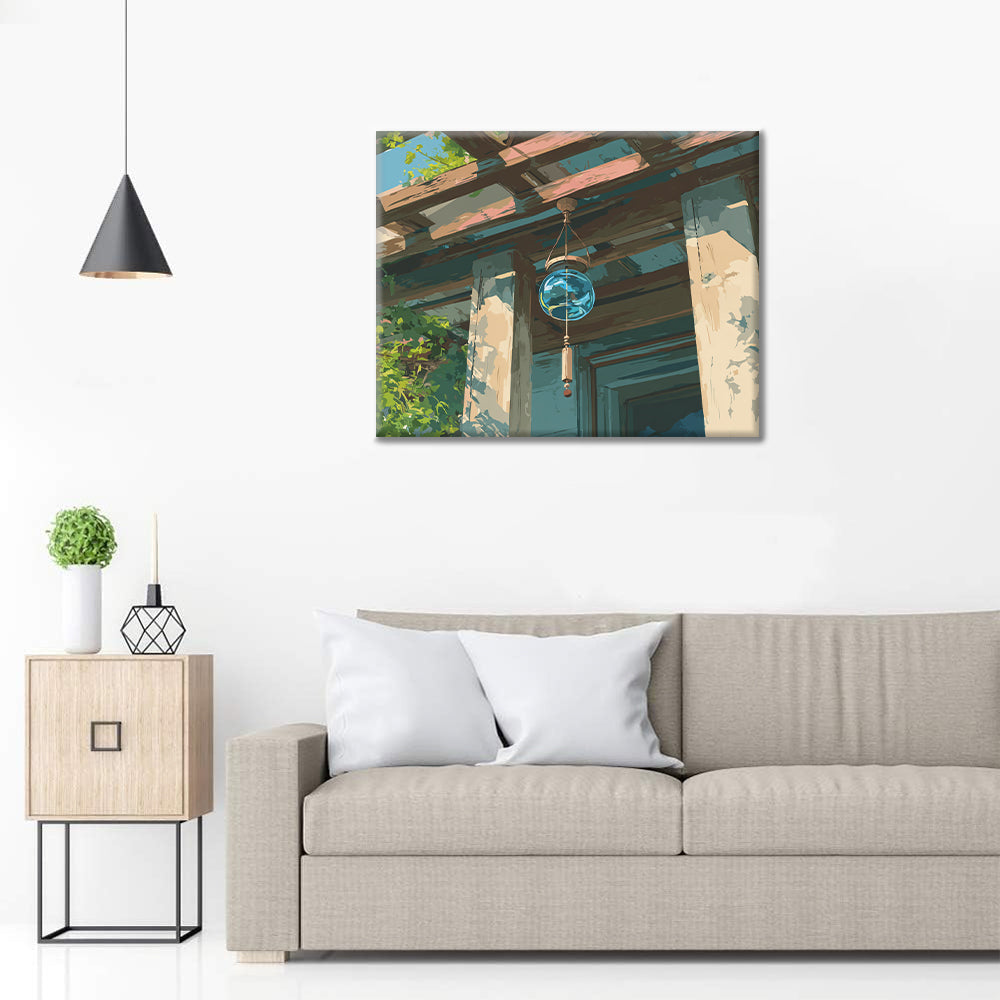 Carillon éolien en verre - Peinture par numéros