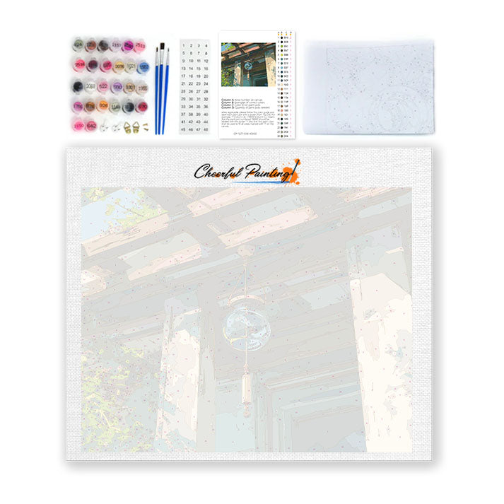 Carillon éolien en verre - Peinture par numéros