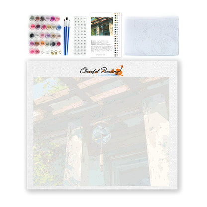 Carillon éolien en verre - Peinture par numéros