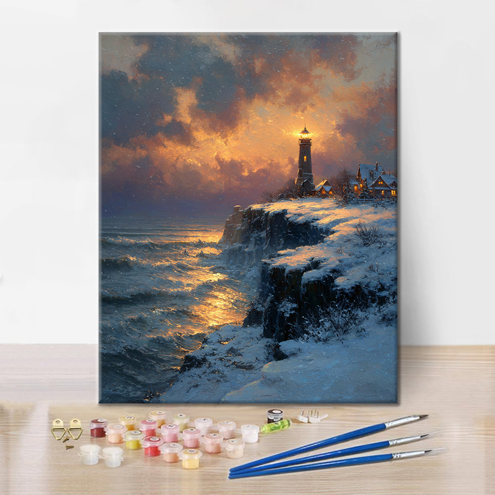 Phare d'or - Peinture par numéros