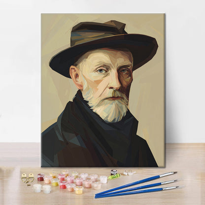 Portrait de chapeau - Peinture par numéros