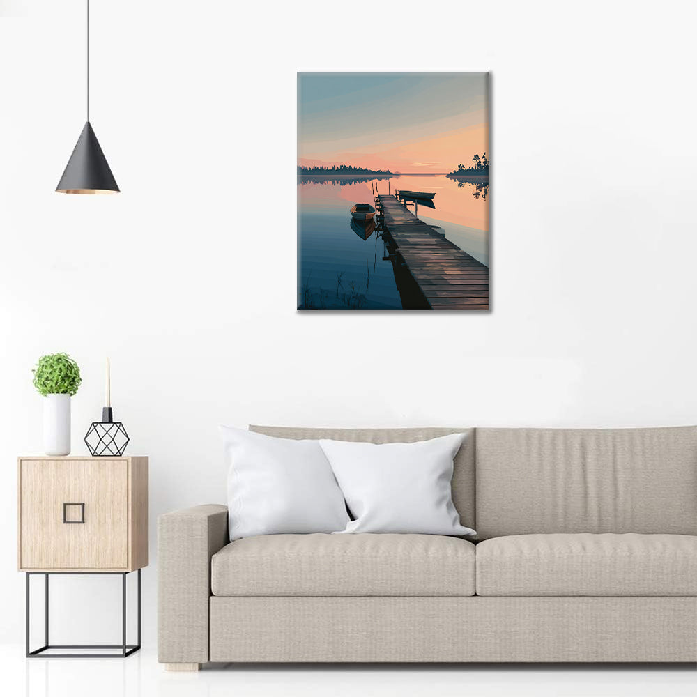 Jetée du lac - Peinture par numéros