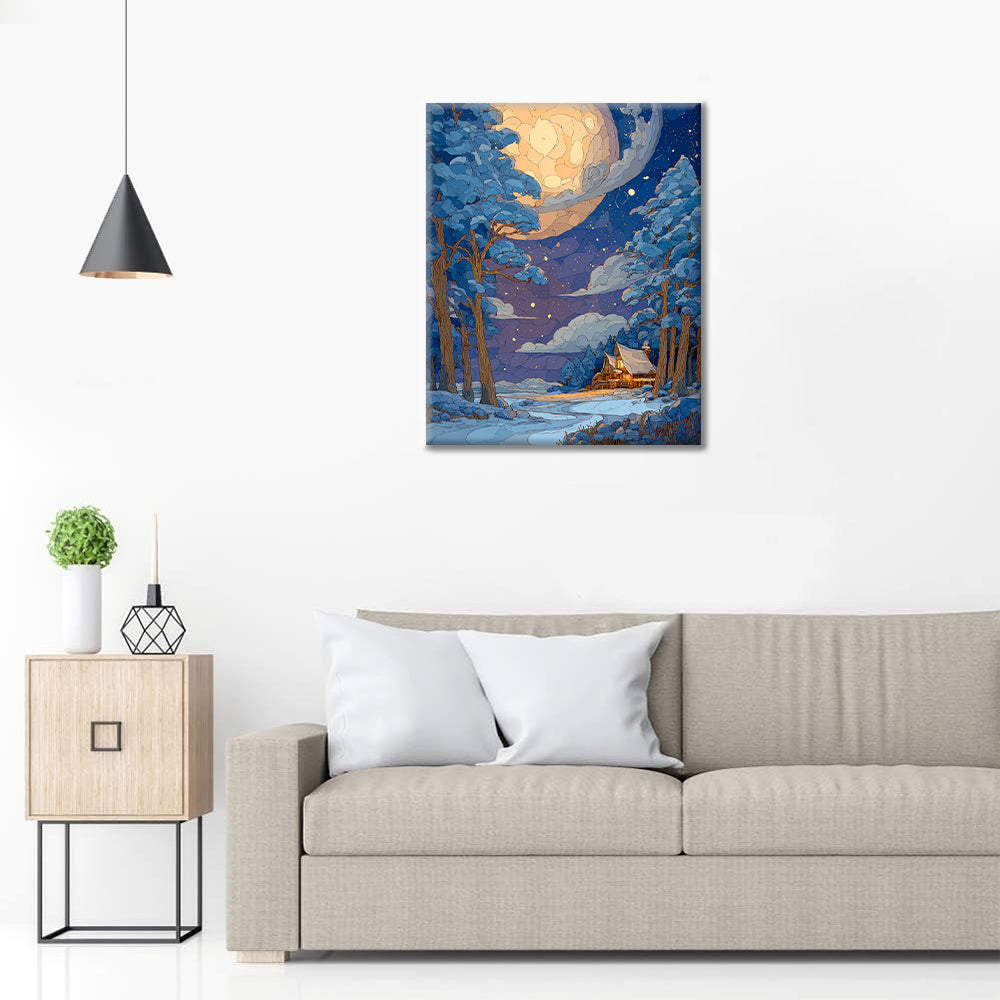 Moonlit Haven - Peinture par numéros