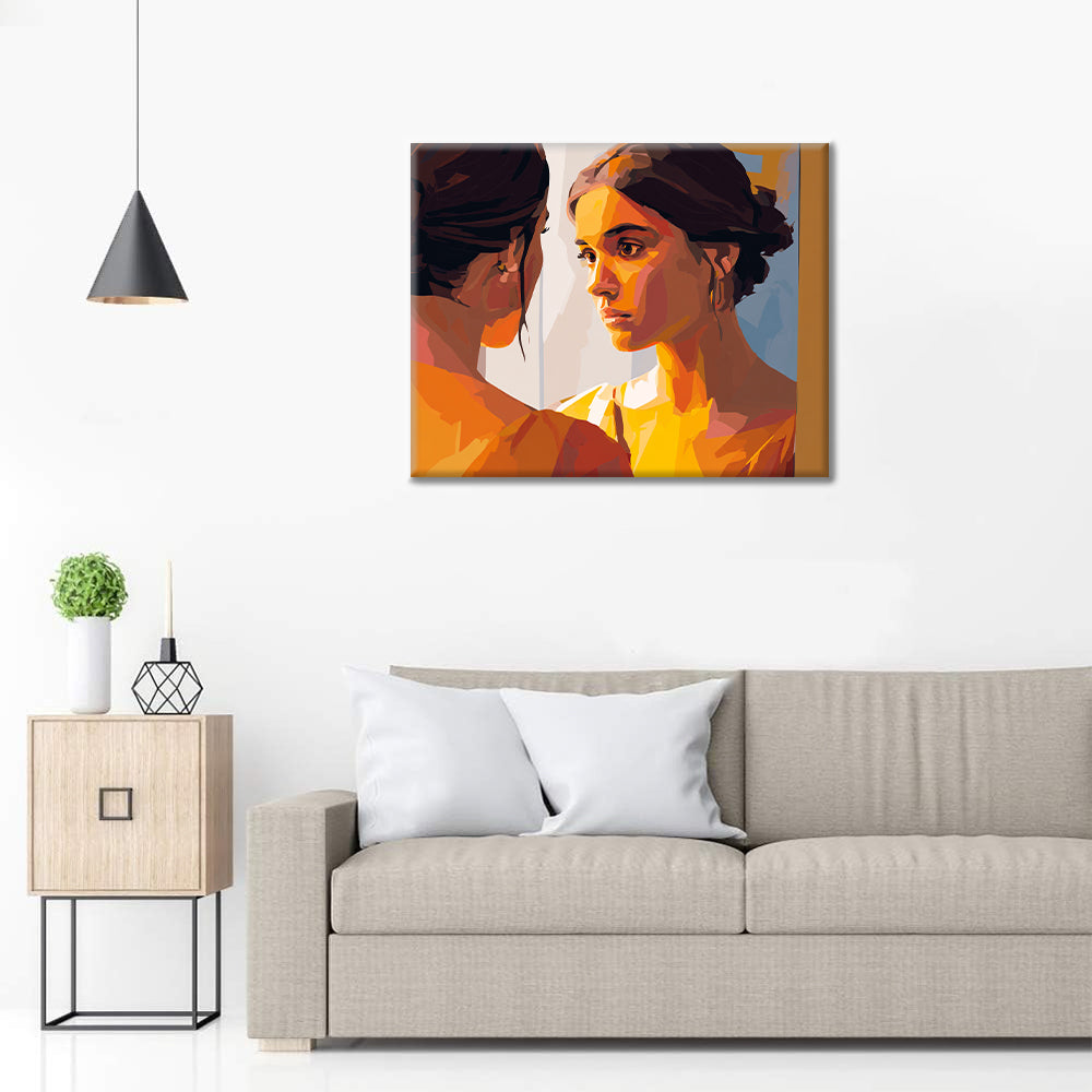 Visage réfléchi - Peinture par numéros