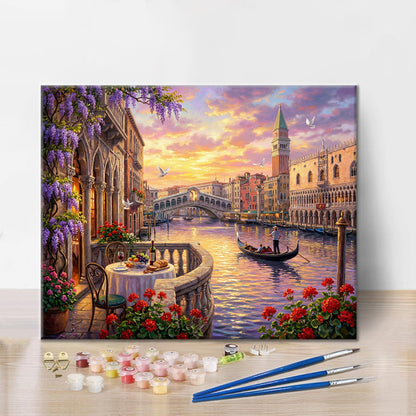 Venise romantique - Peinture par numéros