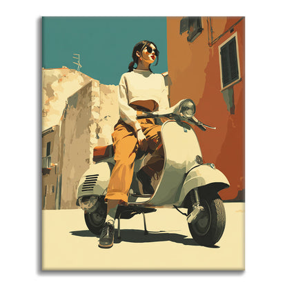 Scooter Girl - Peinture par numéros