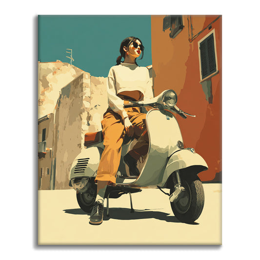 Scooter Girl - Peinture par numéros