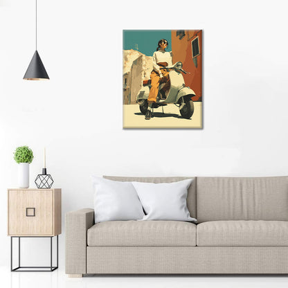 Scooter Girl - Peinture par numéros