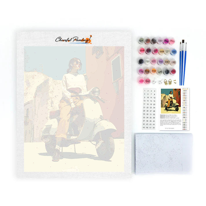 Scooter Girl - Peinture par numéros