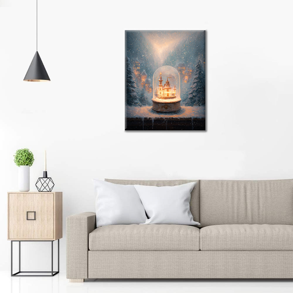 Boule à neige lumineuse - Peinture par numéros