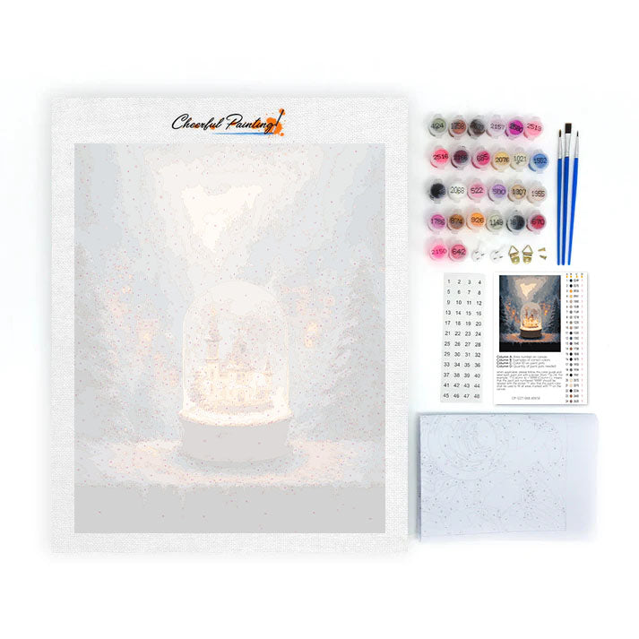 Boule à neige lumineuse - Peinture par numéros