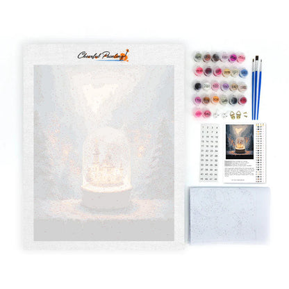 Boule à neige lumineuse - Peinture par numéros
