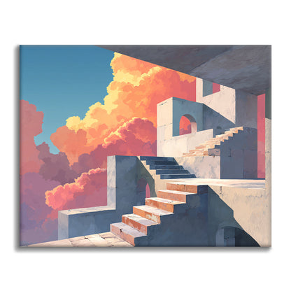 Escaliers en pierre - Peinture par numéros