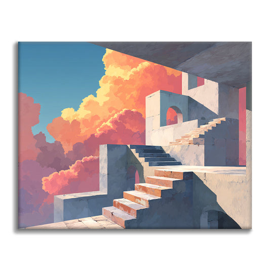 Escaliers en pierre - Peinture par numéros