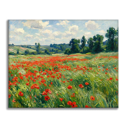 Champ de coquelicots d'été - Peinture par numéros