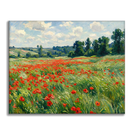 Champ de coquelicots d'été - Peinture par numéros