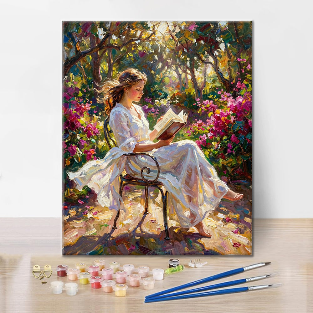 Lecture ensoleillée - Peinture par numéros