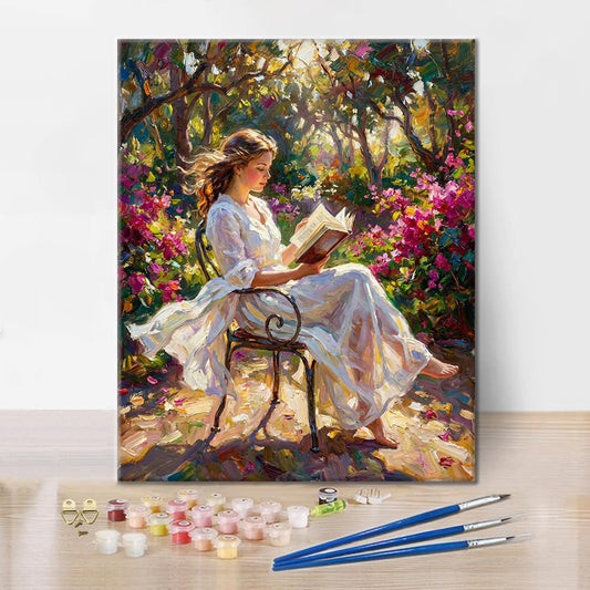 Lecture ensoleillée - Peinture par numéros