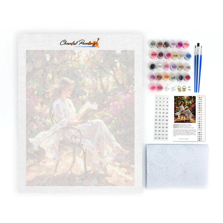 Lecture ensoleillée - Peinture par numéros