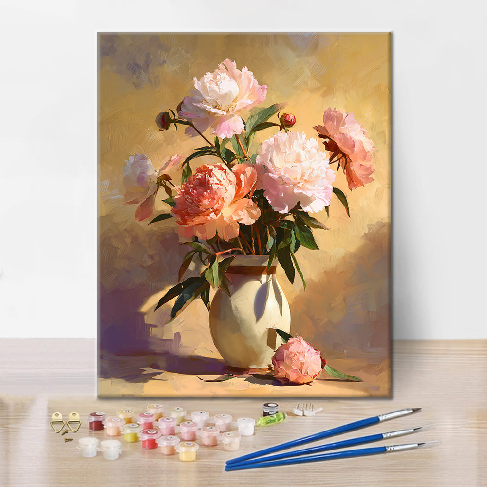 Les pivoines - Peinture par numéros