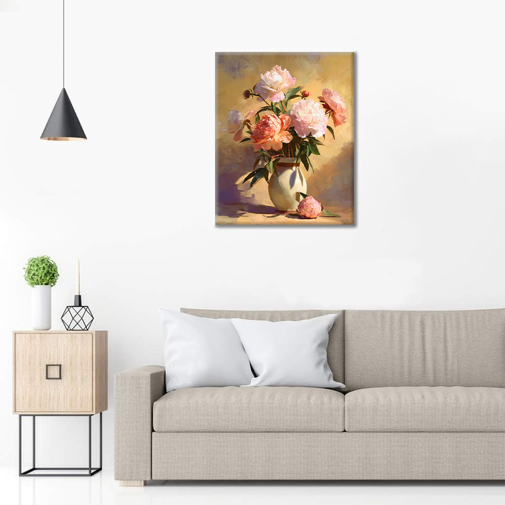 Les pivoines - Peinture par numéros