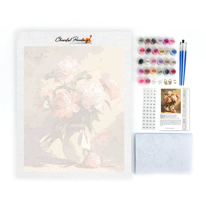 Les pivoines - Peinture par numéros